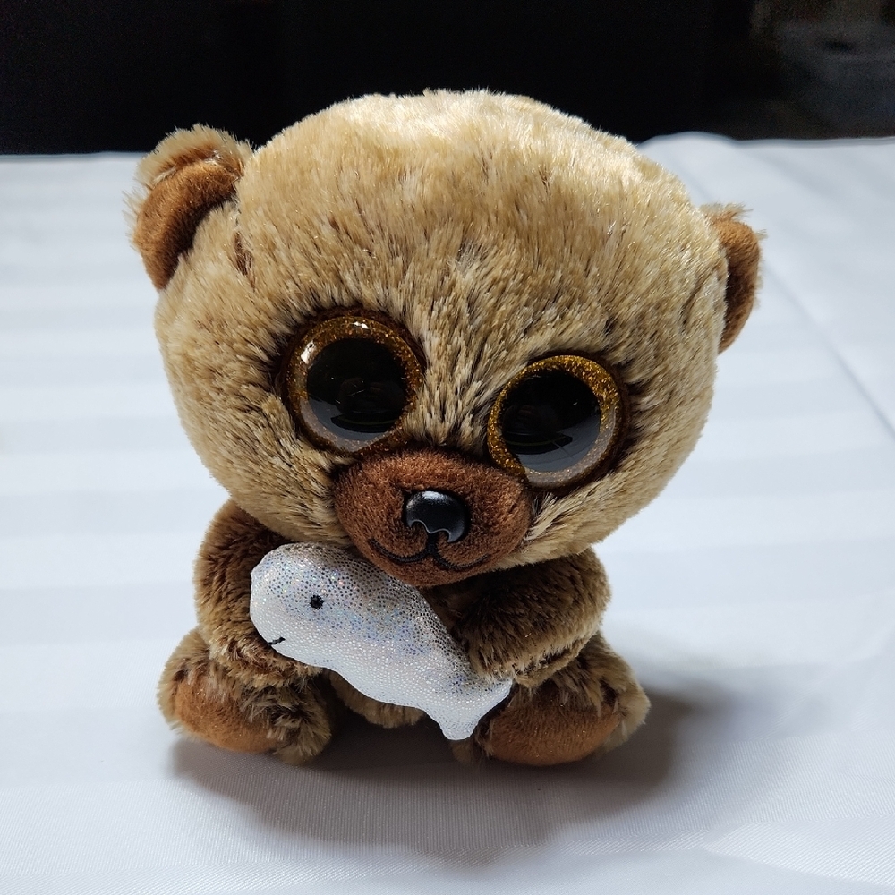 Ty Plush Bear with Fish - Henry